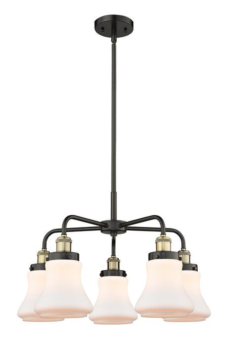 Innovations 916-5CR-BAB-G191 Five Light Chandelier, Black Antique Brass