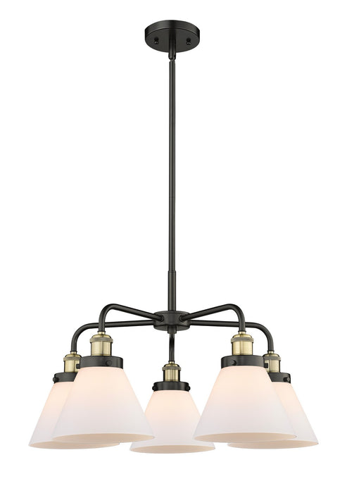 Innovations 916-5CR-BAB-G41 Five Light Chandelier, Black Antique Brass