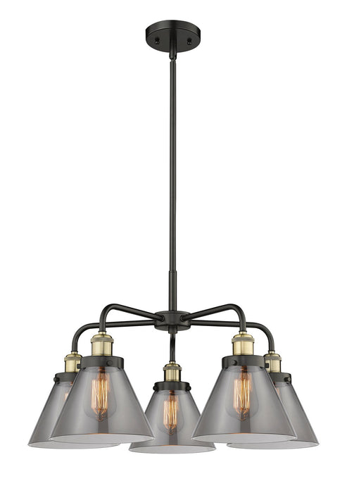 Innovations 916-5CR-BAB-G43 Five Light Chandelier, Black Antique Brass