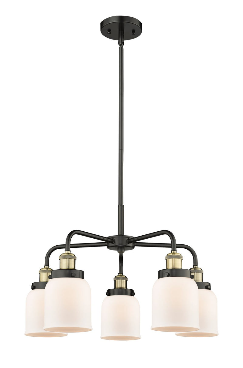 Innovations 916-5CR-BAB-G51 Five Light Chandelier, Black Antique Brass