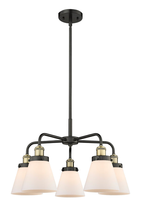Innovations 916-5CR-BAB-G61 Five Light Chandelier, Black Antique Brass