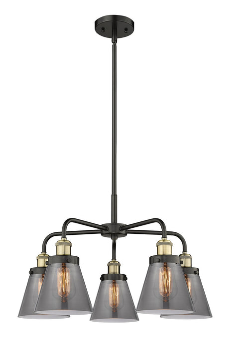 Innovations 916-5CR-BAB-G63 Five Light Chandelier, Black Antique Brass