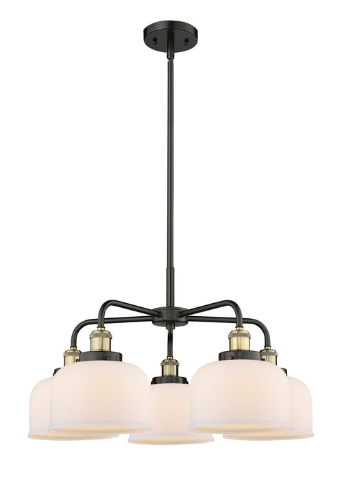 Innovations 916-5CR-BAB-G71 Five Light Chandelier, Black Antique Brass