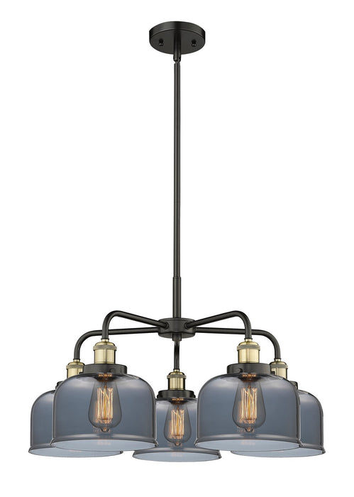 Innovations 916-5CR-BAB-G73 Five Light Chandelier, Black Antique Brass
