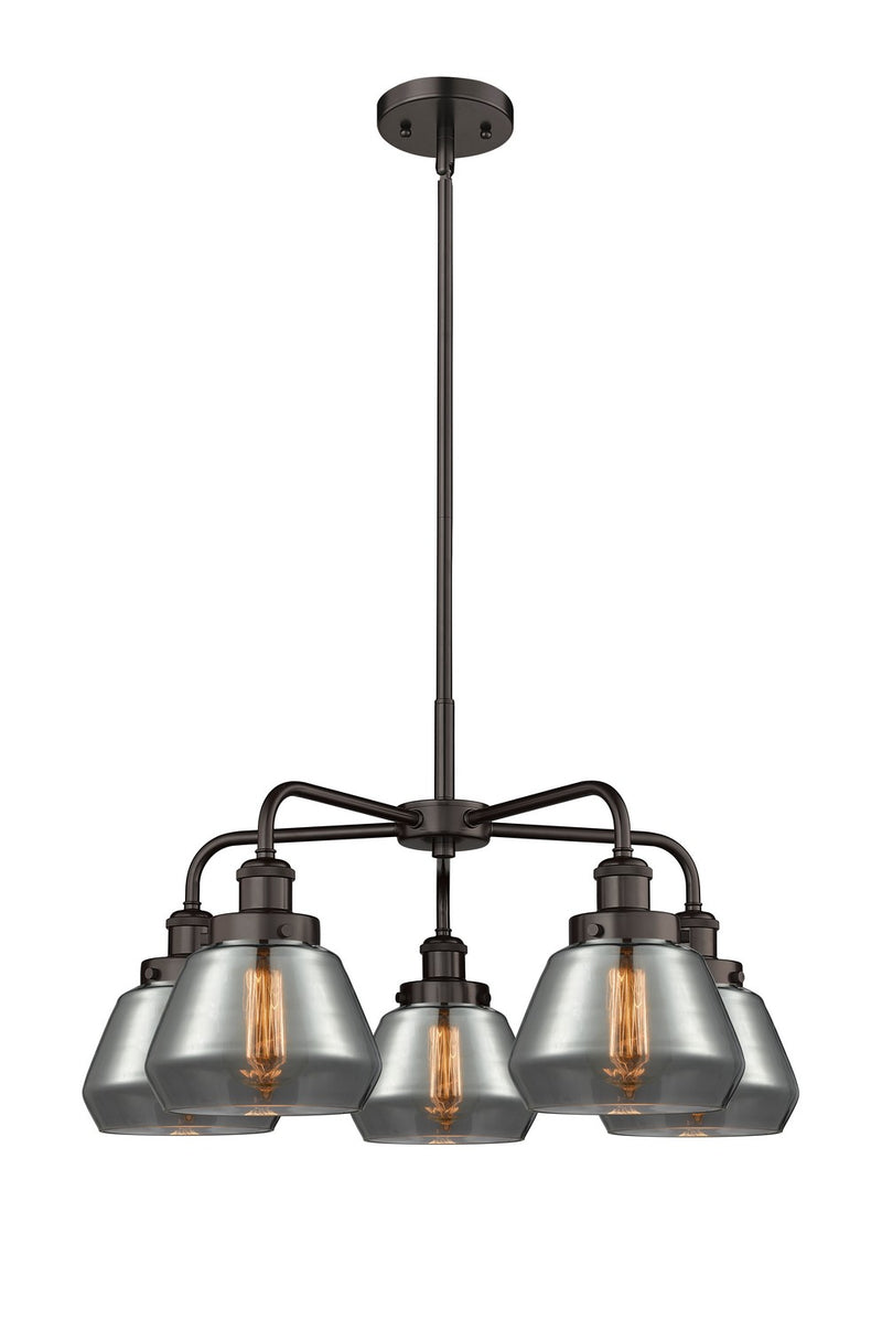 Innovations 916-5CR-OB-G173 Five Light Chandelier, Oil Rubbed Bronze