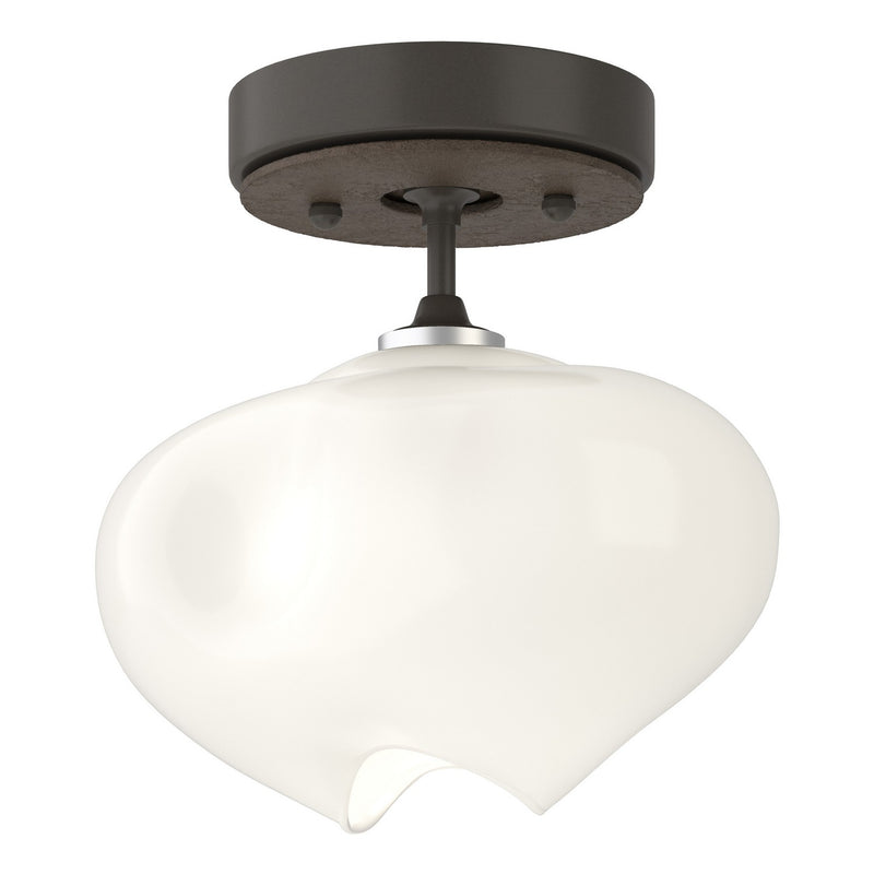 Hubbardton Forge 121372-SKT-07-07-FD0710 One Light Semi-Flush Mount, Dark Smoke