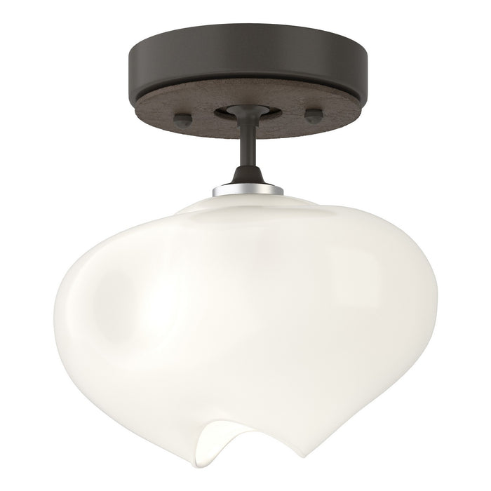 Hubbardton Forge 121372-SKT-07-05-FD0710 One Light Semi-Flush Mount, Dark Smoke