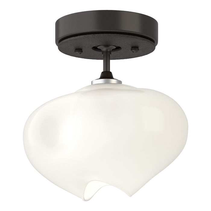 Hubbardton Forge 121372-SKT-14-14-FD0710 One Light Semi-Flush Mount, Oil Rubbed Bronze