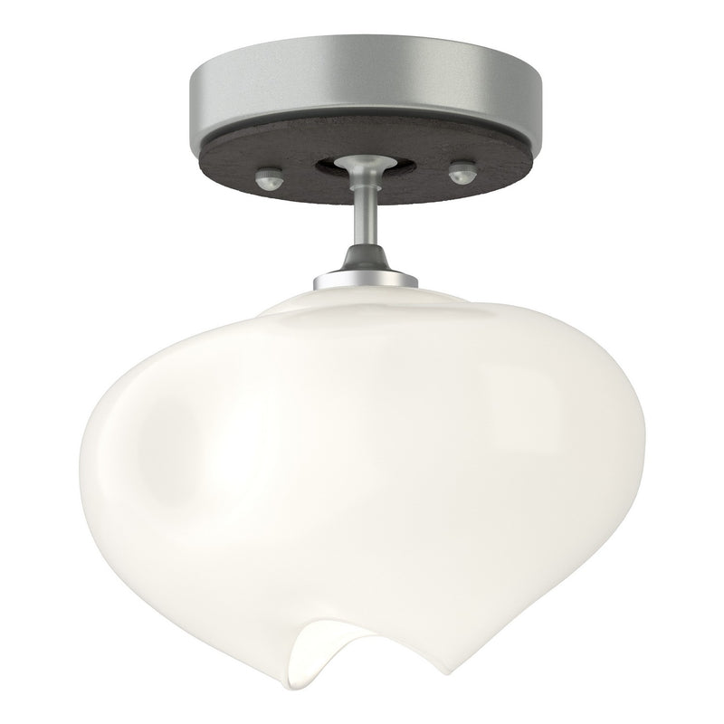 Hubbardton Forge 121372-SKT-82-14-FD0710 One Light Semi-Flush Mount, Vintage Platinum