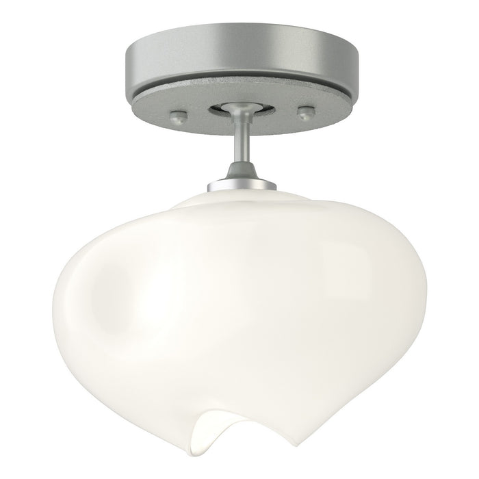 Hubbardton Forge 121372-SKT-82-82-FD0710 One Light Semi-Flush Mount, Vintage Platinum
