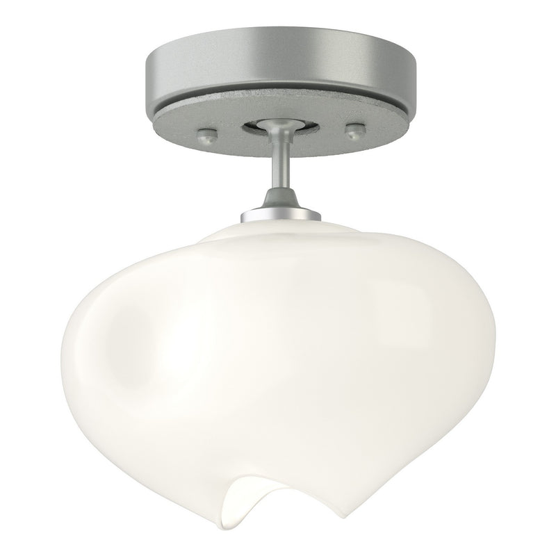 Hubbardton Forge 121372-SKT-82-82-FD0710 One Light Semi-Flush Mount, Vintage Platinum