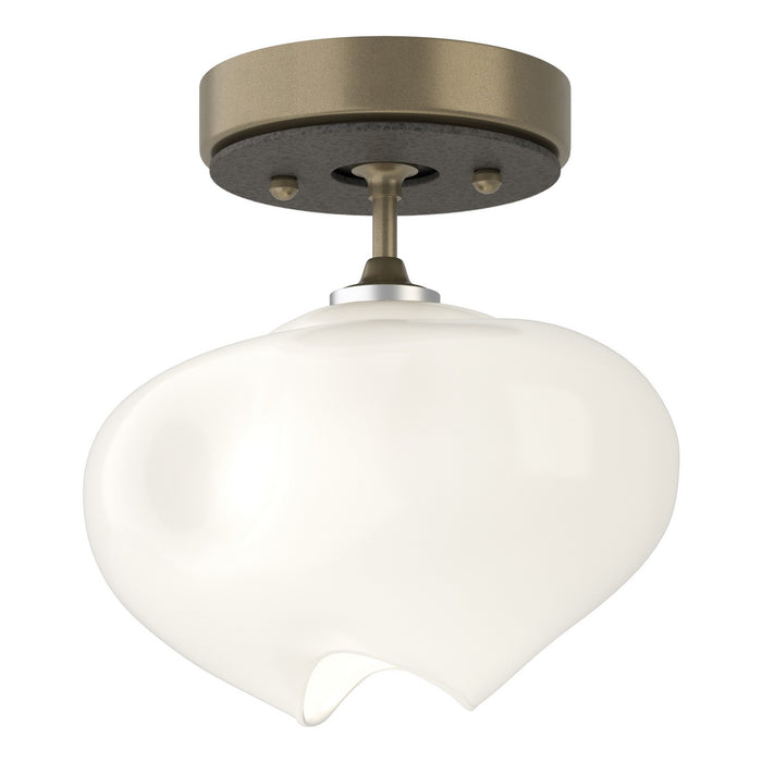 Hubbardton Forge 121372-SKT-84-20-FD0710 One Light Semi-Flush Mount, Soft Gold