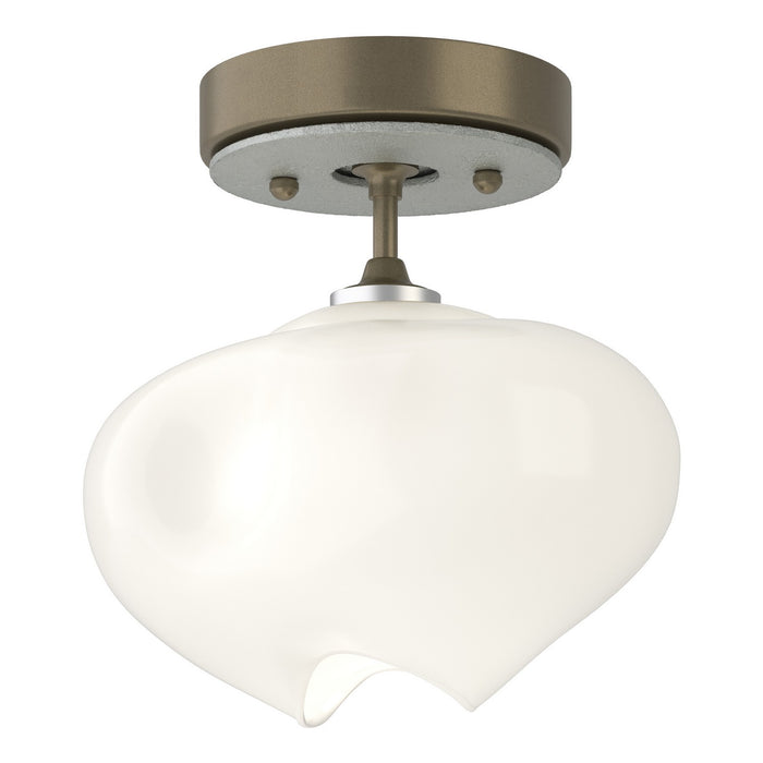 Hubbardton Forge 121372-SKT-84-82-FD0710 One Light Semi-Flush Mount, Soft Gold