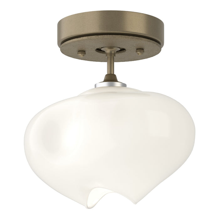 Hubbardton Forge 121372-SKT-84-84-FD0710 One Light Semi-Flush Mount, Soft Gold