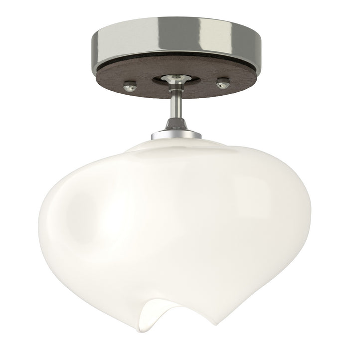 Hubbardton Forge 121372-SKT-85-05-FD0710 One Light Semi-Flush Mount, Sterling