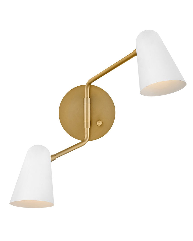 Lark 83542LCB-MW LED Wall Sconce, Lacquered Brass