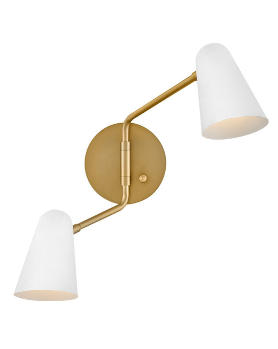 Lark 83542LCB-MW LED Wall Sconce, Lacquered Brass