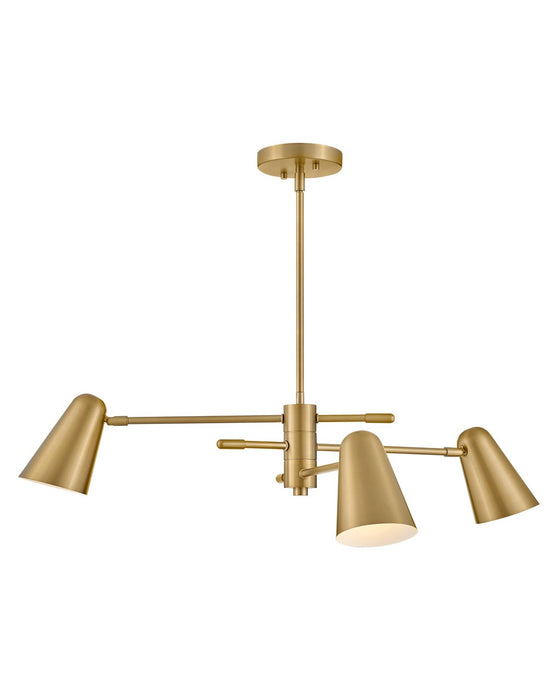 Lark 83543LCB LED Chandelier, Lacquered Brass