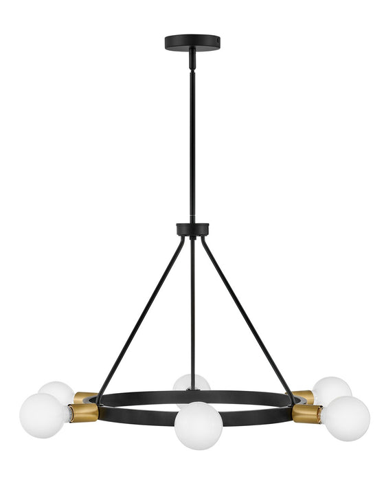 Lark 83616BK LED Chandelier, Black
