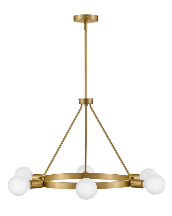 Lark 83616LCB LED Chandelier, Lacquered Brass