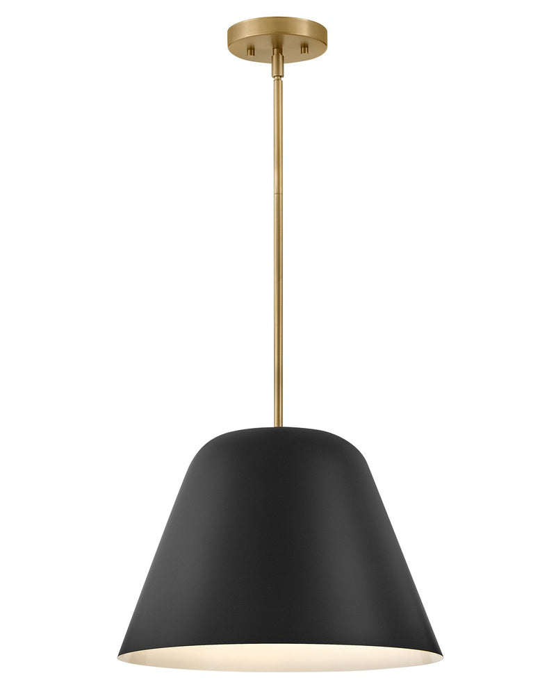 Lark 83707LCB-BK LED Pendant, Lacquered Brass