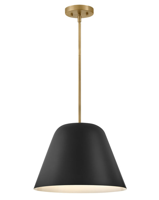 Lark 83707LCB-BK LED Pendant, Lacquered Brass