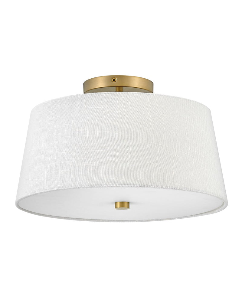 Lark 83773LCB LED Flush Mount, Lacquered Brass