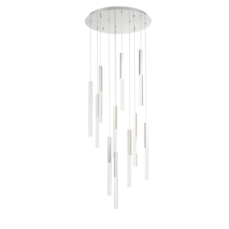 Eurofase 46477-026 LED Chandelier, Polished Nickel
