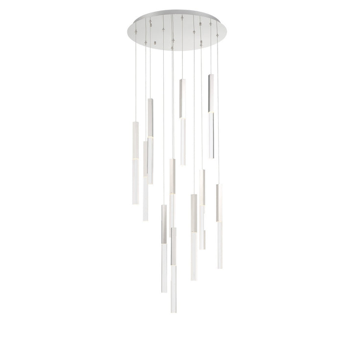 Eurofase 46477-026 LED Chandelier, Polished Nickel