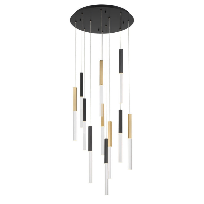 Eurofase 46477-033 LED Chandelier, Gold-Black