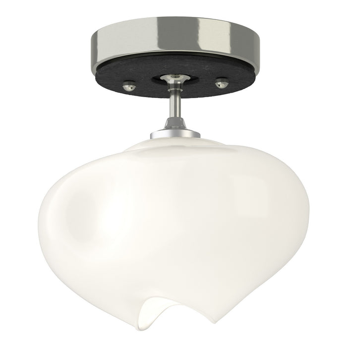 Hubbardton Forge 121372-SKT-85-10-FD0710 One Light Semi-Flush Mount, Sterling