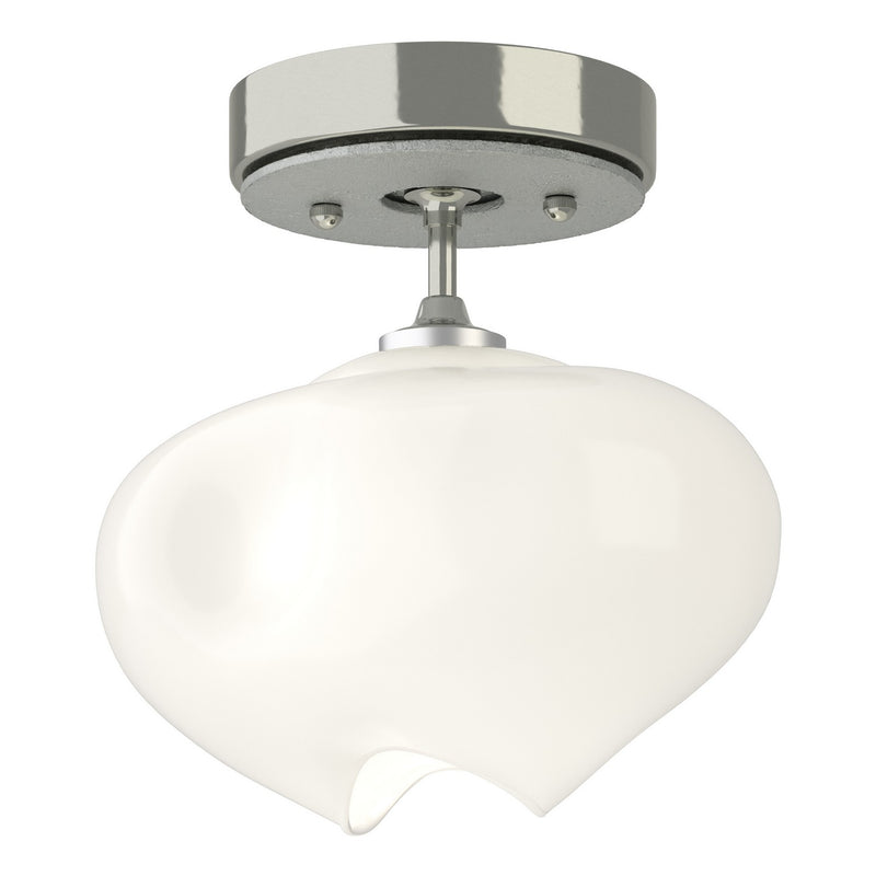 Hubbardton Forge 121372-SKT-85-82-FD0710 One Light Semi-Flush Mount, Sterling
