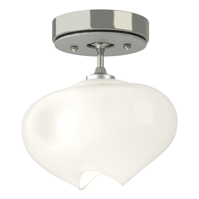Hubbardton Forge 121372-SKT-85-82-FD0710 One Light Semi-Flush Mount, Sterling