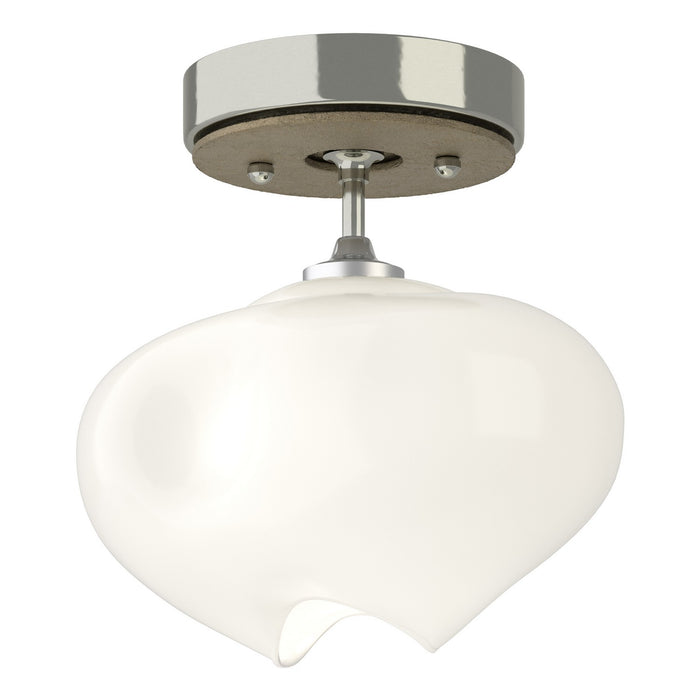 Hubbardton Forge 121372-SKT-85-84-FD0710 One Light Semi-Flush Mount, Sterling