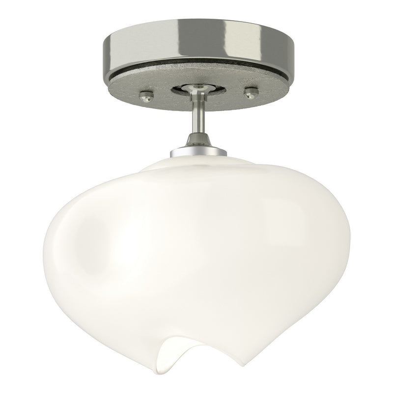 Hubbardton Forge 121372-SKT-85-85-FD0710 One Light Semi-Flush Mount, Sterling