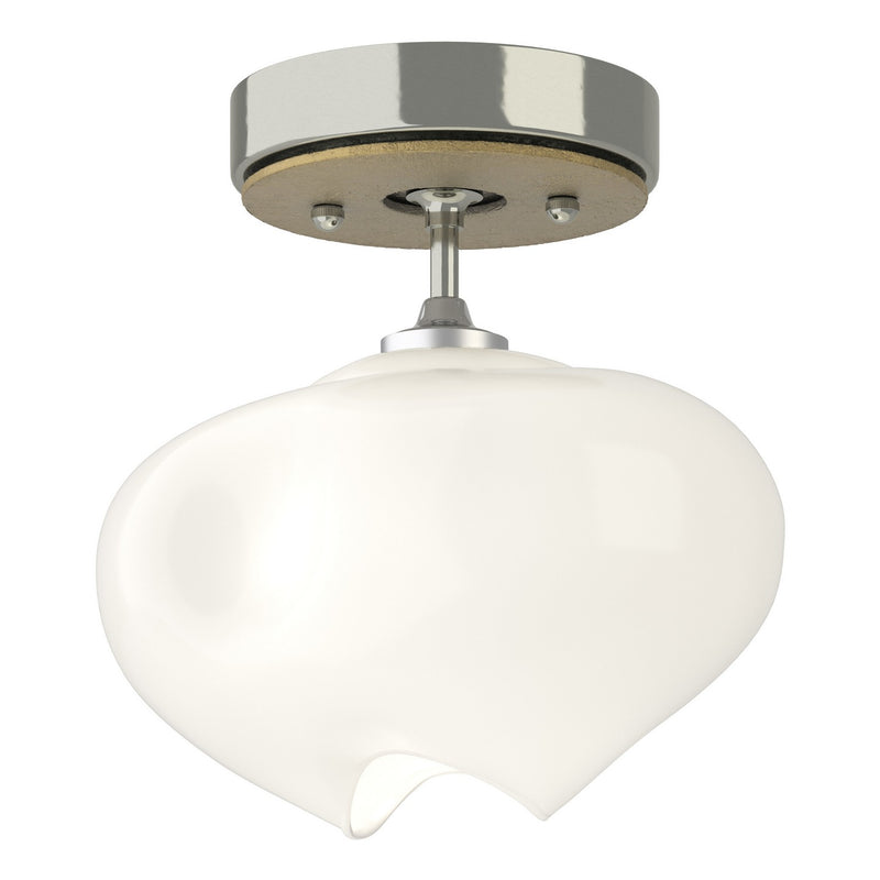 Hubbardton Forge 121372-SKT-85-86-FD0710 One Light Semi-Flush Mount, Sterling