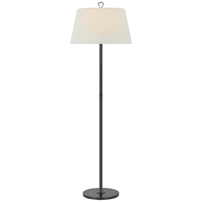 Visual Comfort Signature AL 1000BZ/CHC-L LED Floor Lamp, Bronze and Chocolate Leather