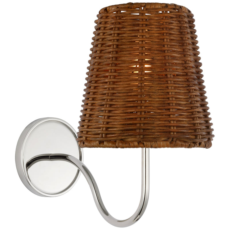 Visual Comfort Signature AL 2000PN-DRW LED Wall Sconce, Polished Nickel