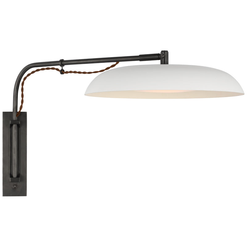 Visual Comfort Signature AL 2040BZ/WHT-WG LED Wall Sconce, Bronze and White