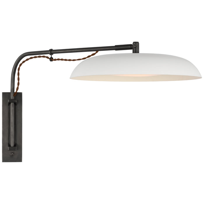 Visual Comfort Signature AL 2040BZ/WHT-WG LED Wall Sconce, Bronze and White