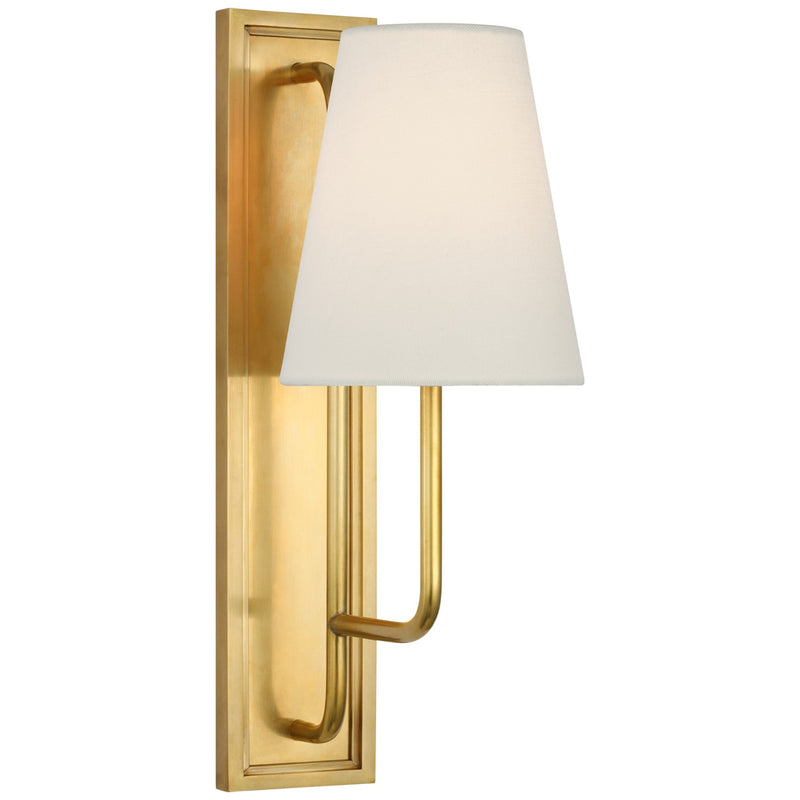 Visual Comfort Signature AL 2060HAB-L LED Wall Sconce, Hand-Rubbed Antique Brass