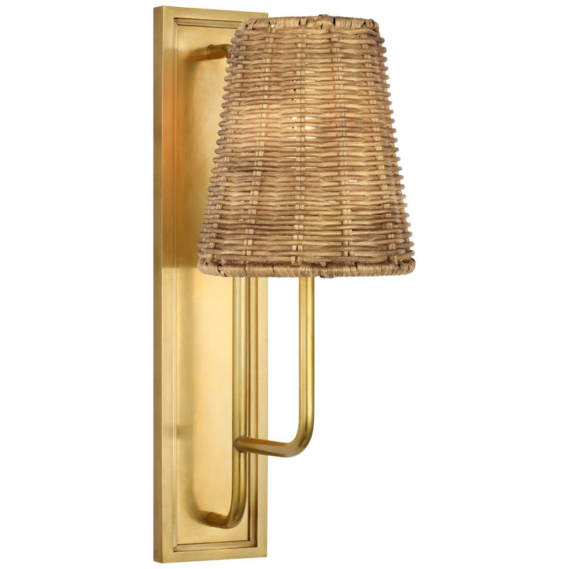 Visual Comfort Signature AL 2060HAB-NTW LED Wall Sconce, Hand-Rubbed Antique Brass