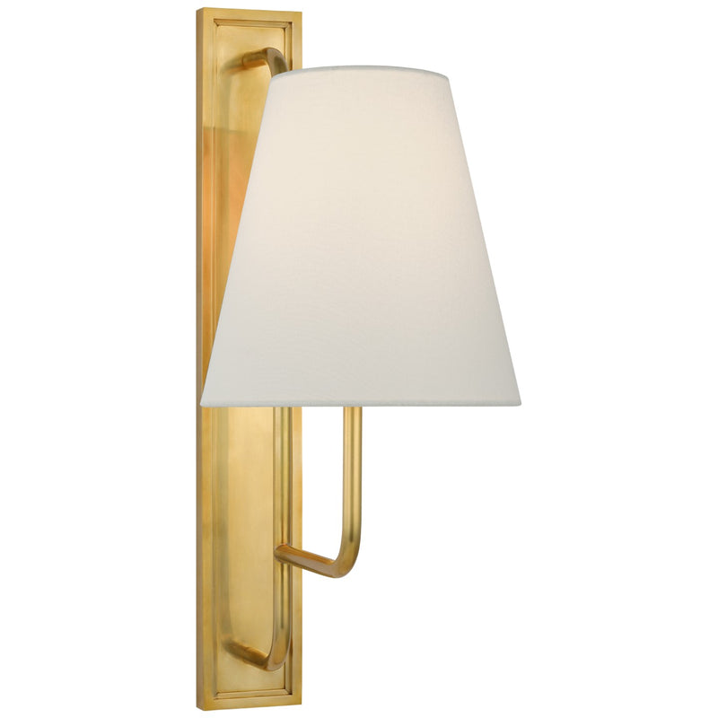 Visual Comfort Signature AL 2061HAB-L LED Wall Sconce, Hand-Rubbed Antique Brass
