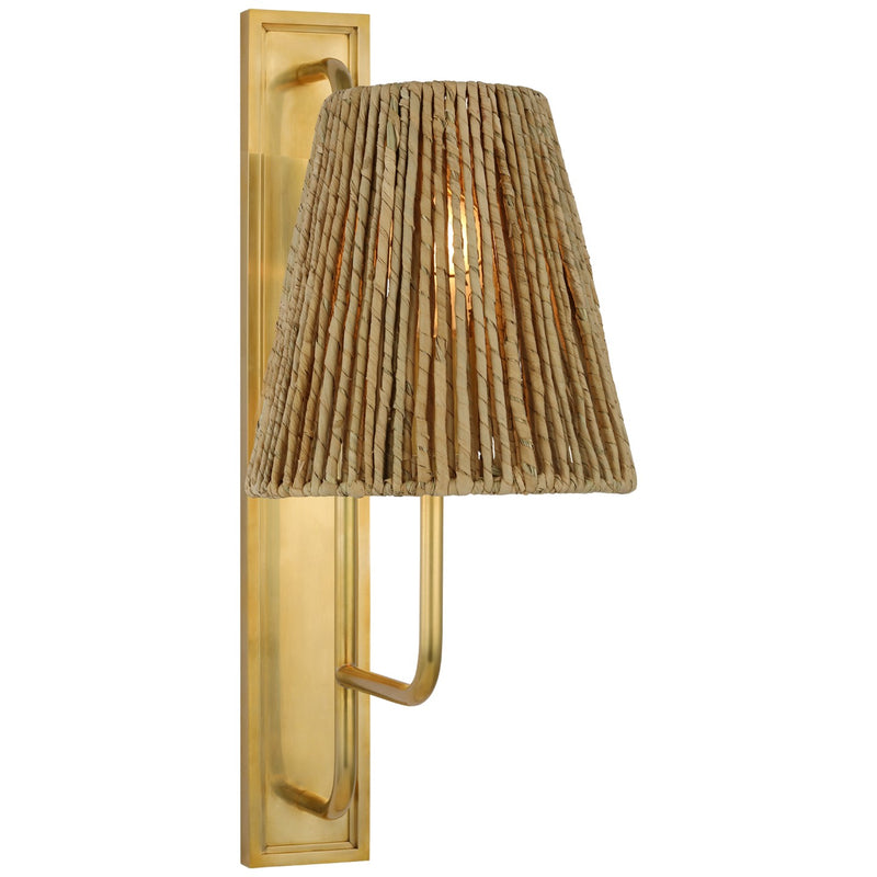 Visual Comfort Signature AL 2061HAB-NAB LED Wall Sconce, Hand-Rubbed Antique Brass