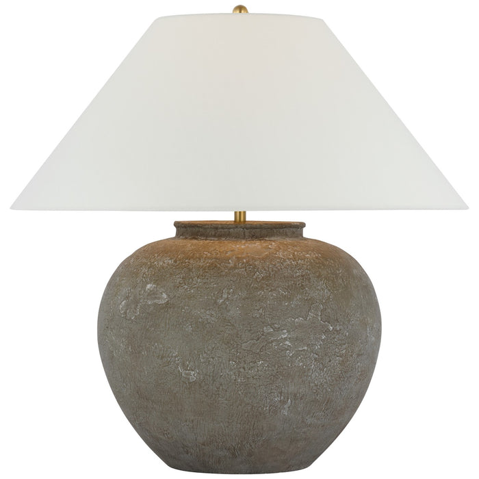 Visual Comfort Signature AL 3600STG-L LED Table Lamp, Silt Grey Ceramic