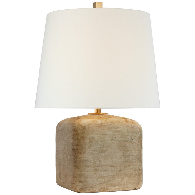 Visual Comfort Signature AL 3605WXB-L LED Table Lamp, Waxed Bisque Ceramic