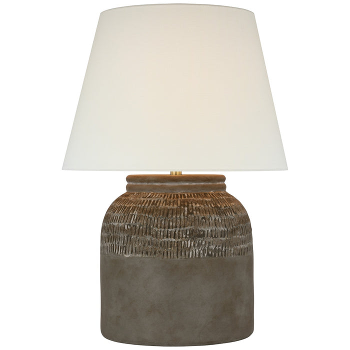 Visual Comfort Signature AL 3610STG-L LED Table Lamp, Silt Grey Ceramic