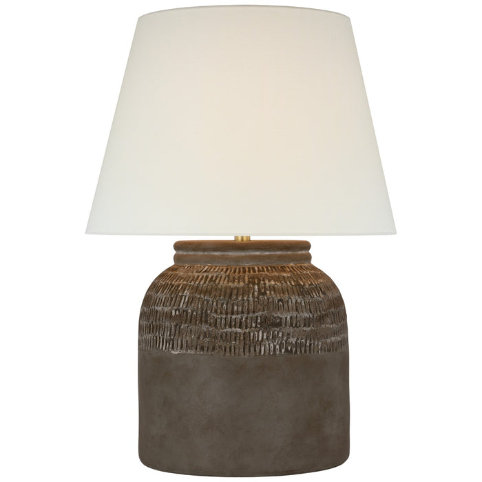Visual Comfort Signature AL 3610STG-L LED Table Lamp, Silt Grey Ceramic