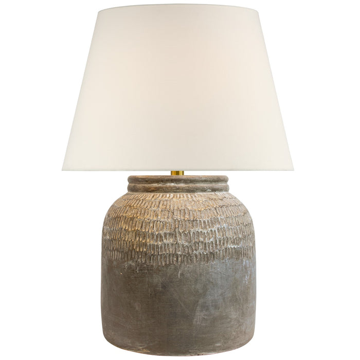 Visual Comfort Signature AL 3610STG-L LED Table Lamp, Silt Grey Ceramic