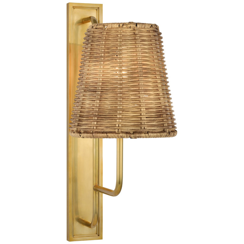 Visual Comfort Signature AL 2061HAB-NTW LED Wall Sconce, Hand-Rubbed Antique Brass